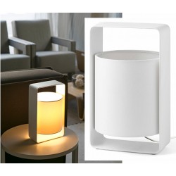 Lampe de table Lula blanche L15 x H27 cm
