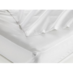 Taie d'oreiller 100% coton blanc 125 g portefeuille avec rabat 50x80 cm (le lot de 100)