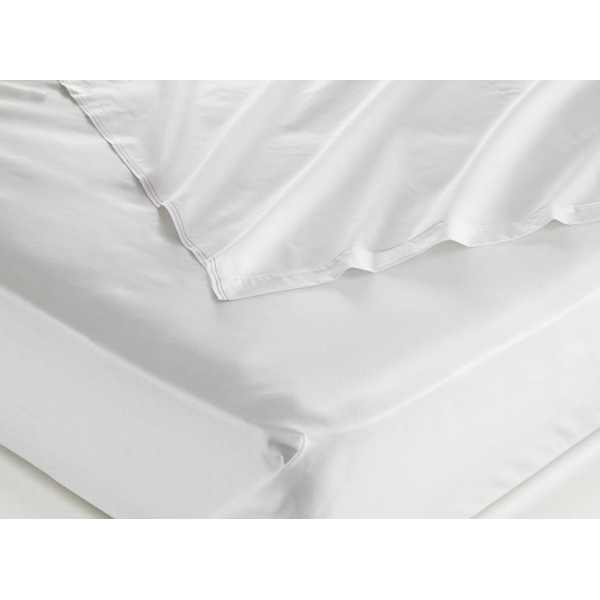 Lot de 2 taies d'oreillers blanc 100% coton 65x65 cm