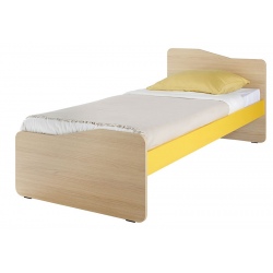 Lit Liséos avec tête de lit panneau vague sans liseré 140x200 cm